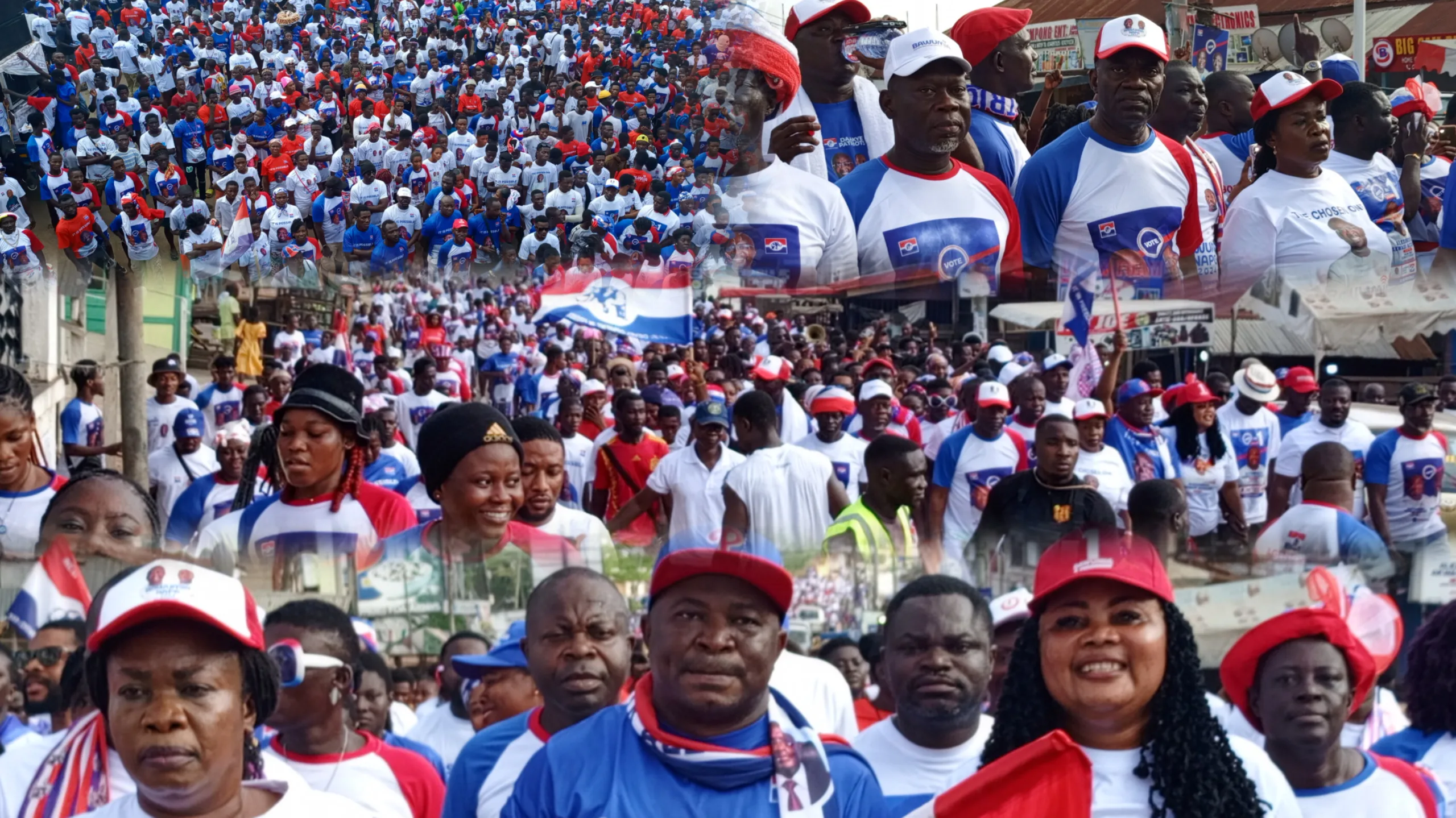 Akim Oda NPP’s Health Walk Draws Large Crowd As Akwasi Aquah And Quaitoo Unite.