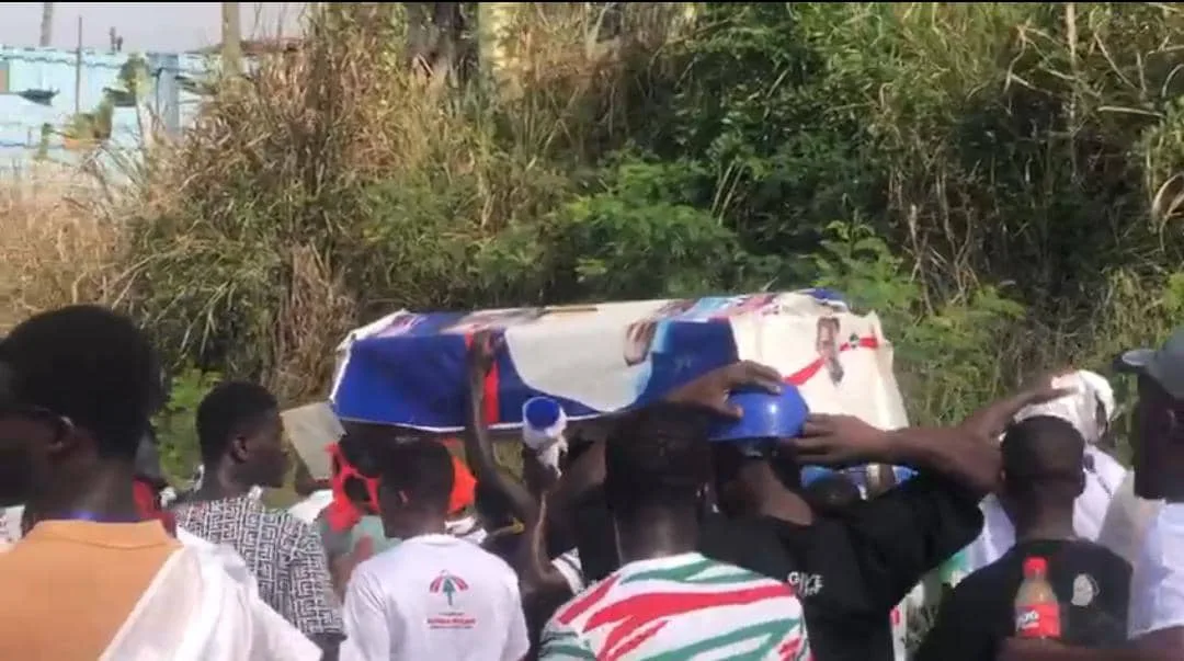 NDC Supporters Hold Funeral Celebration For The Defeat of NPP Candidate In Assin Central